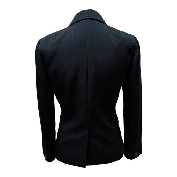 J Crew‎ 100% Wool Black Preppy Office Blazer Size 2 - Picture 3 of 11